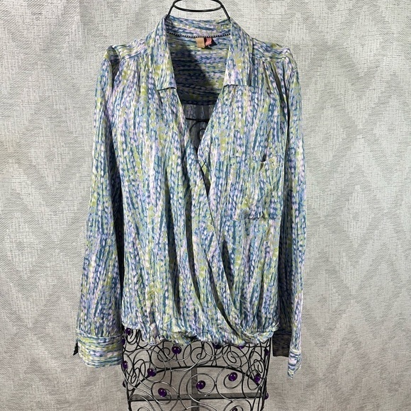 Anthropologie Pilcro Tisha surplice blouse size L - Picture 7 of 7